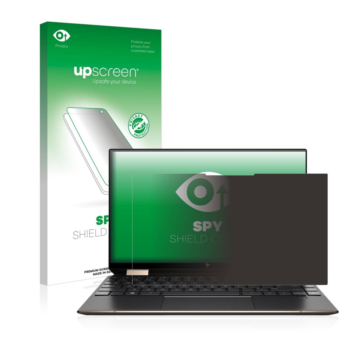 upscreen Spy Shield Clear Premium Blickschutzfolie für HP Spectre x360