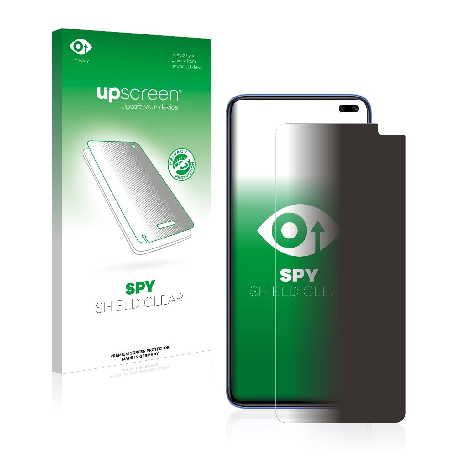 upscreen Spy Shield Clear Premium Blickschutzfolie für Xiaomi Redmi K30 5G Racing
