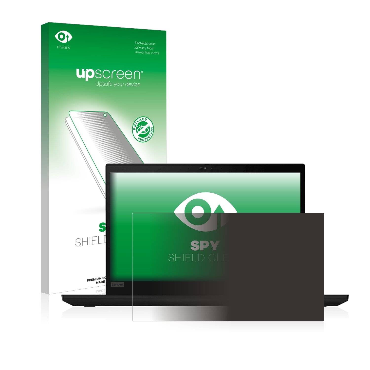 upscreen Spy Shield Clear Premium Blickschutzfolie für Lenovo ThinkPad T15i Gen
