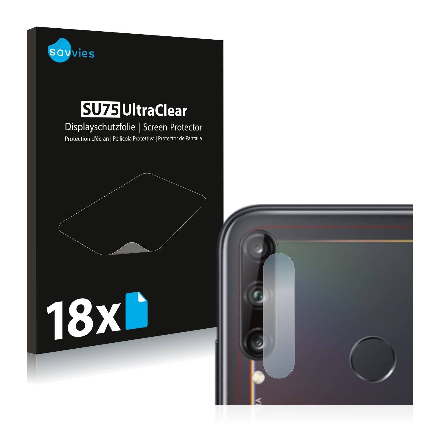 18x Savvies SU75 Displayschutzfolie für Huawei P40 Lite E (NUR