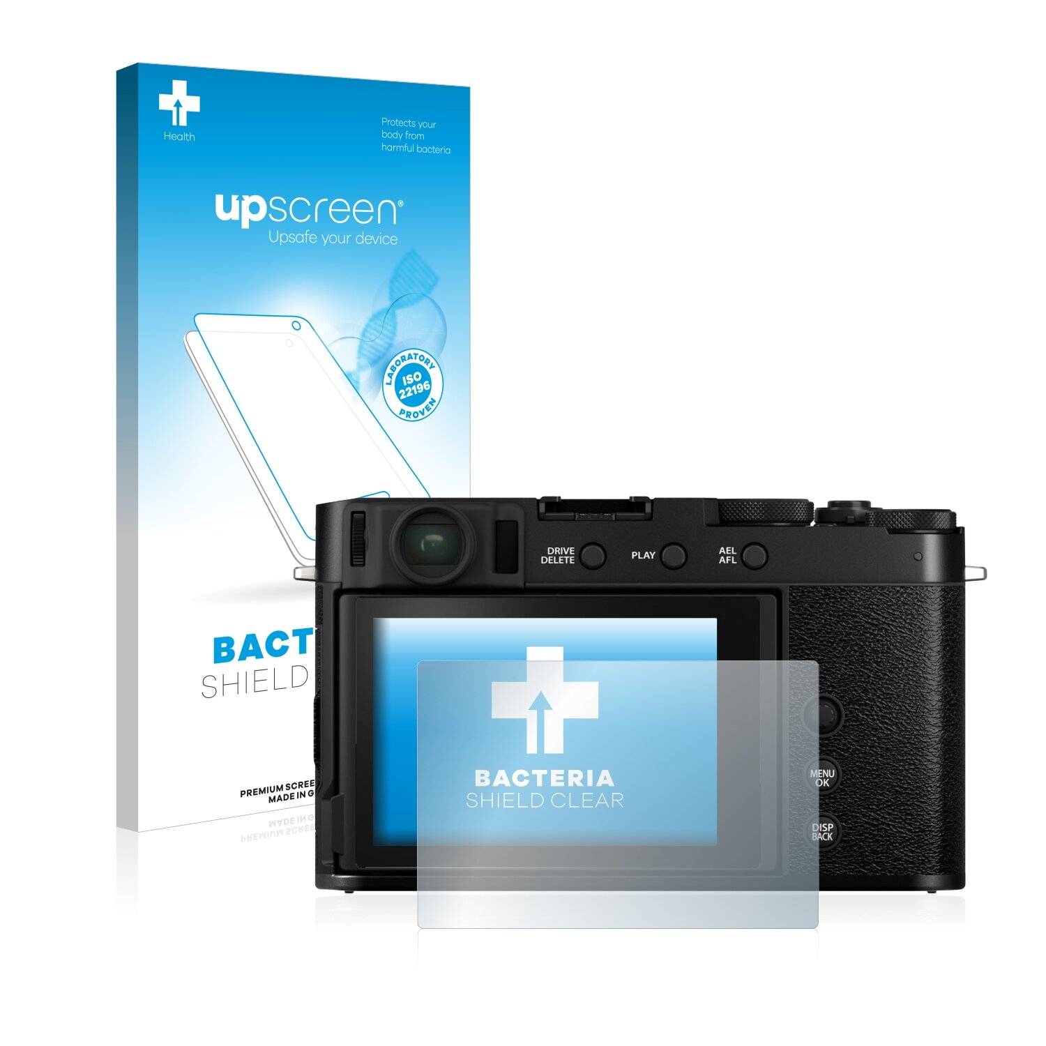 upscreen Bacteria Shield Clear Premium Antibakterielle Displayschutzfolie für Fujifilm