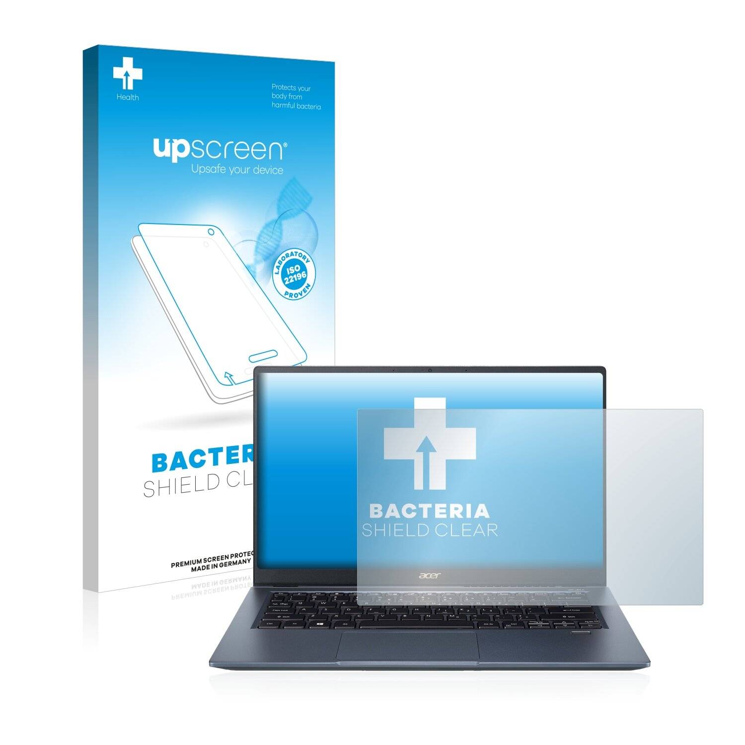 upscreen Bacteria Shield Clear Premium Antibakterielle Displayschutzfolie für Acer Swift 3X