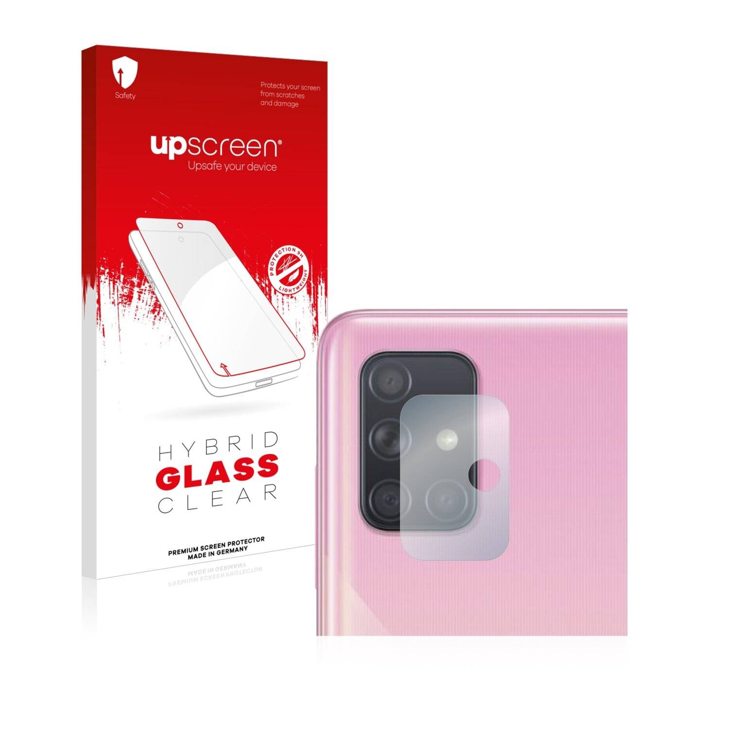 upscreen Hybrid Glass Clear Premium Schutzglas Folie für Samsung Galaxy A51 5G (NUR