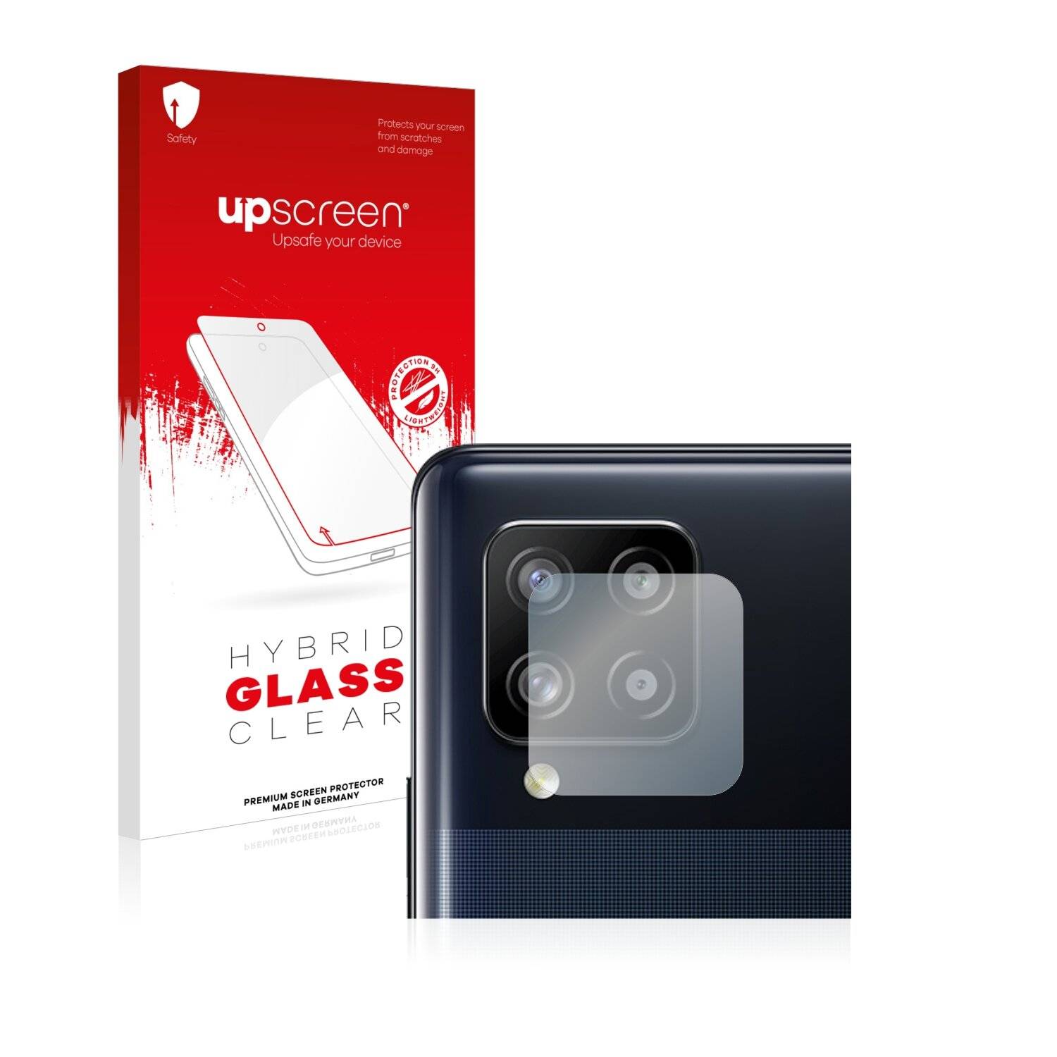 upscreen Hybrid Glass Clear Premium Schutzglas Folie für Samsung Galaxy A42 5G (NUR