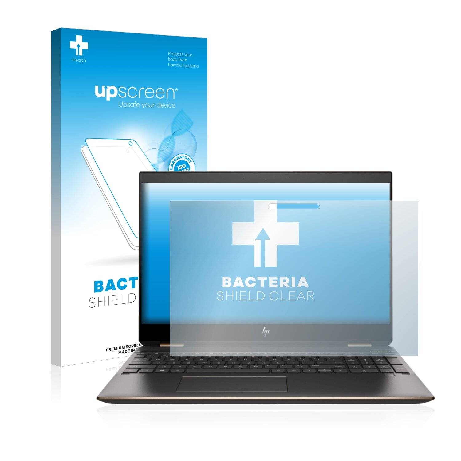 upscreen Bacteria Shield Clear Premium Antibakterielle Displayschutzfolie für HP Spectre