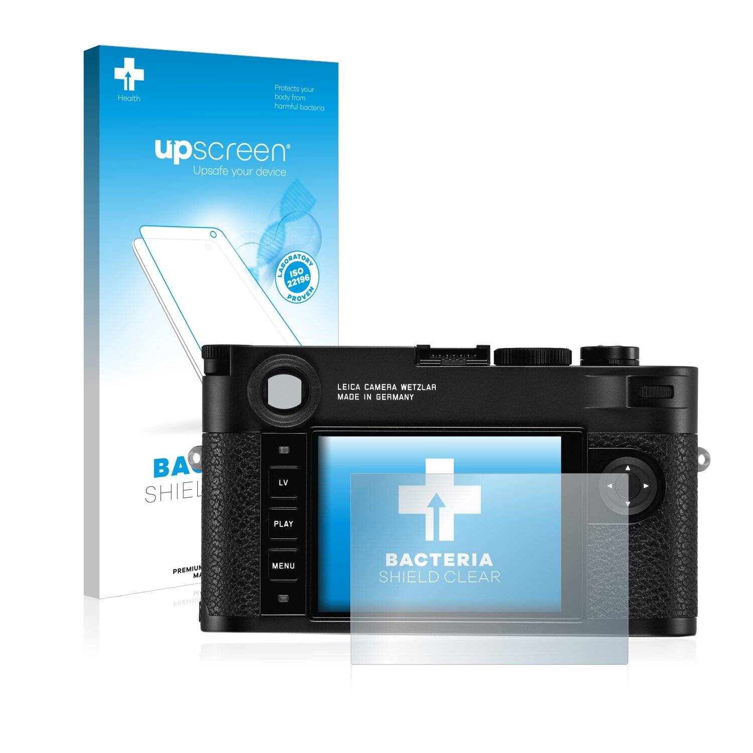 upscreen Bacteria Shield Clear Premium Antibakterielle Displayschutzfolie für Leicha
