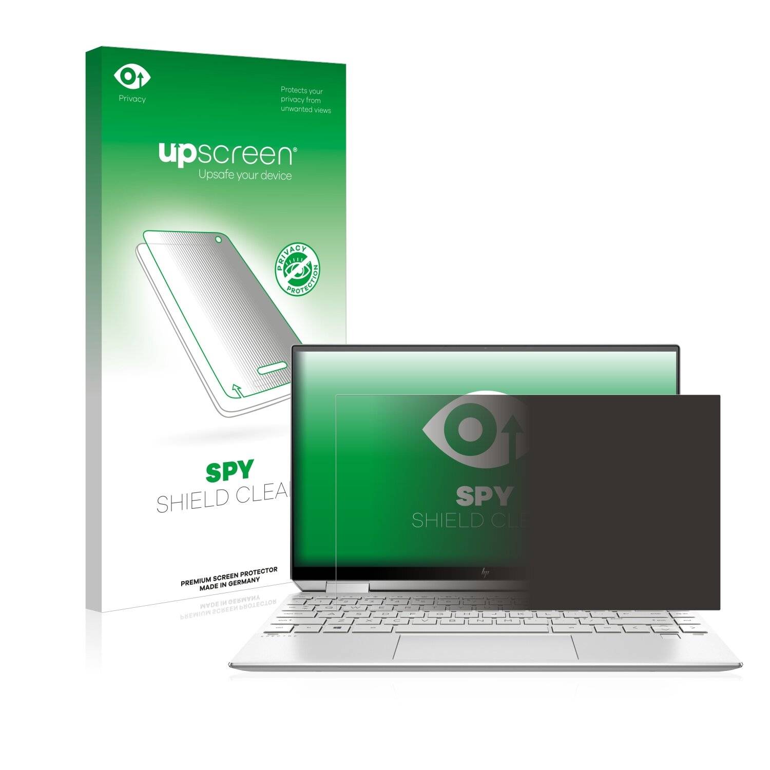 upscreen Spy Shield Clear Premium Blickschutzfolie für HP Spectre x360