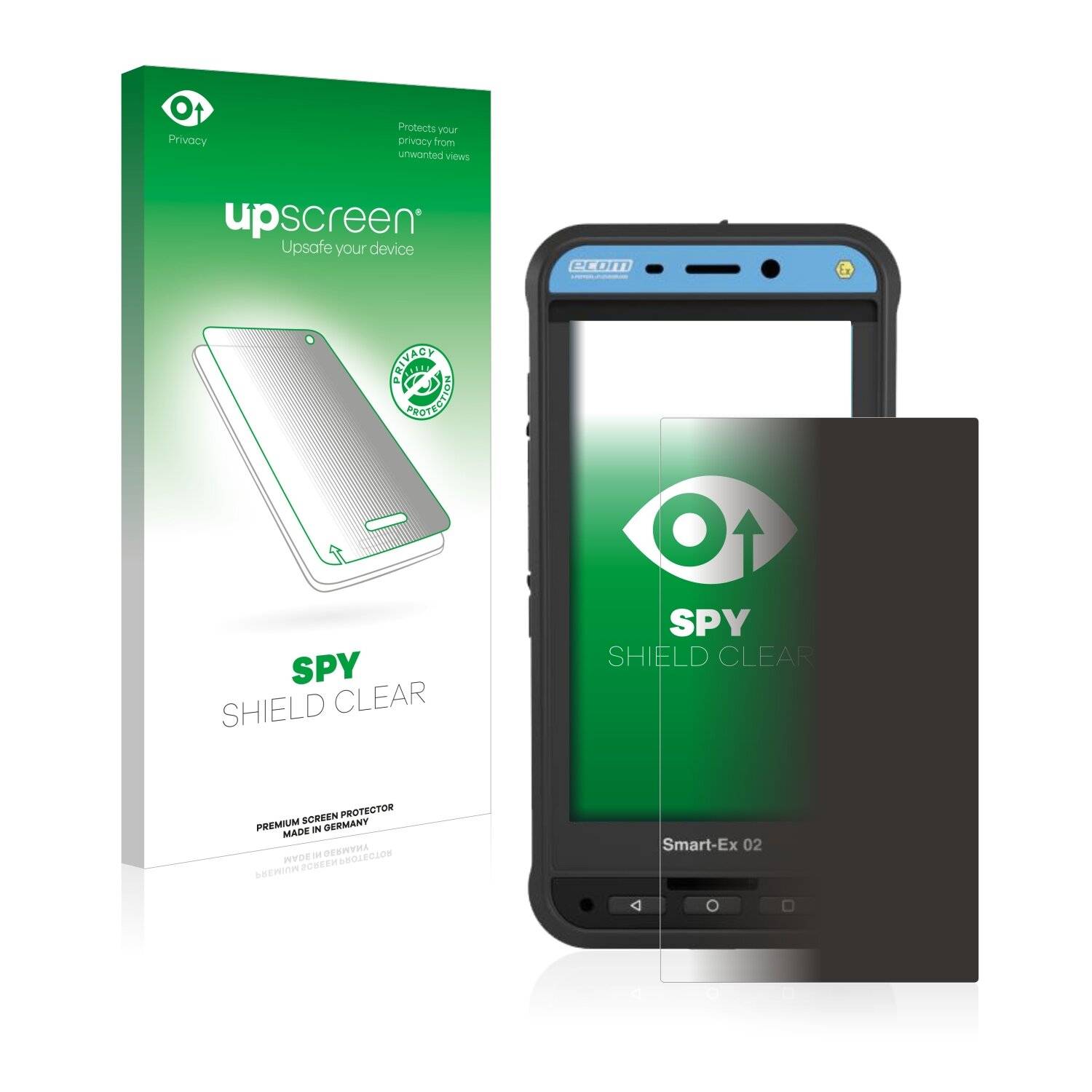 upscreen Spy Shield Clear Premium Blickschutzfolie für Ecom Smart-Ex 02