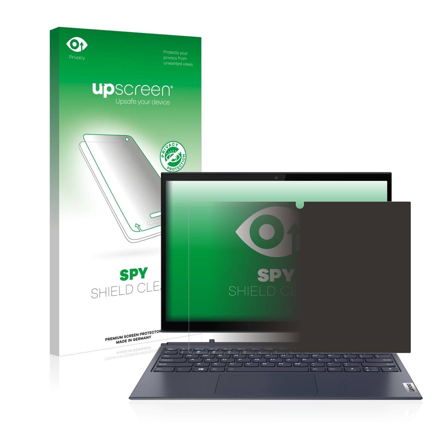 upscreen Spy Shield Clear Premium Blickschutzfolie für Lenovo Yoga Duet
