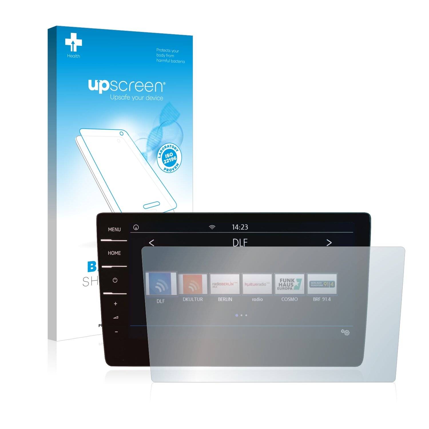 upscreen Bacteria Shield Clear Premium Antibakterielle Displayschutzfolie für Volkswagen
