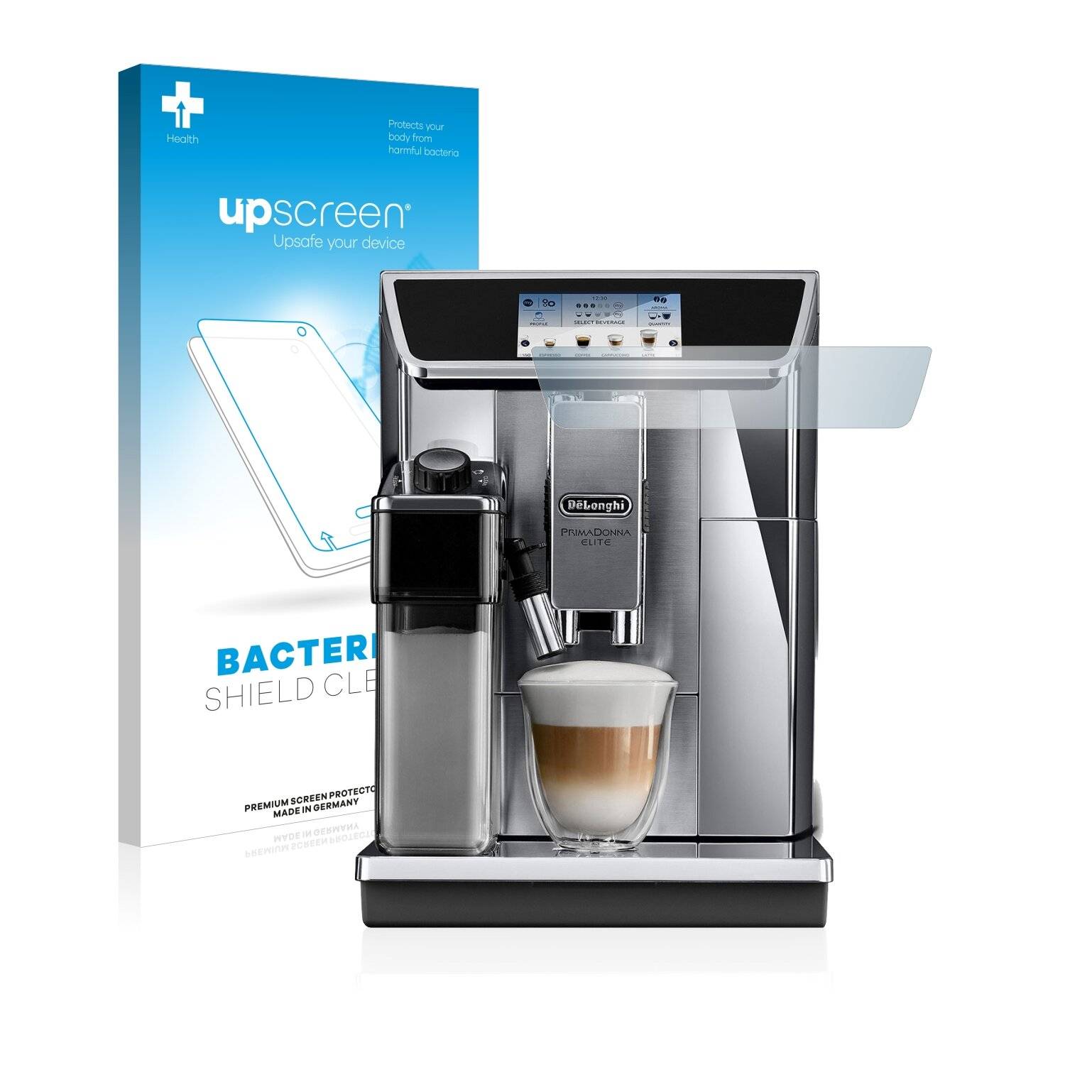 upscreen Bacteria Shield Clear Premium Antibakterielle Displayschutzfolie für DeLonghi