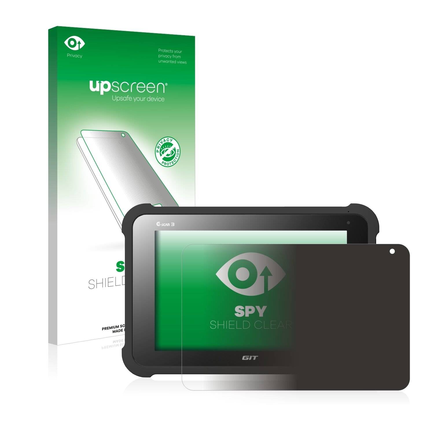 upscreen Spy Shield Clear Premium Blickschutzfolie für Git Scan