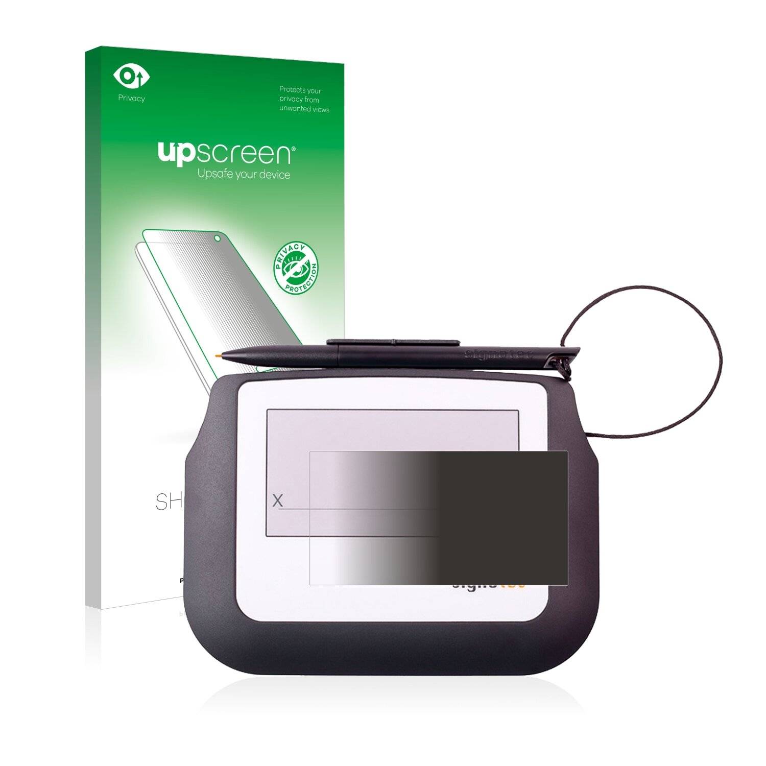 upscreen Spy Shield Clear Premium Blickschutzfolie für Signotec Signature Sigma