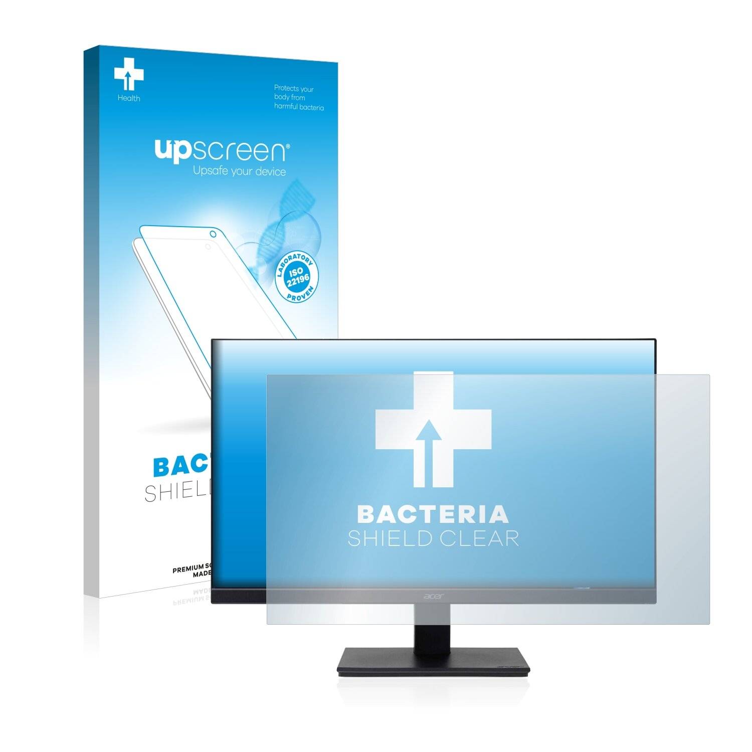 upscreen Bacteria Shield Clear Premium Antibakterielle Displayschutzfolie für Acer