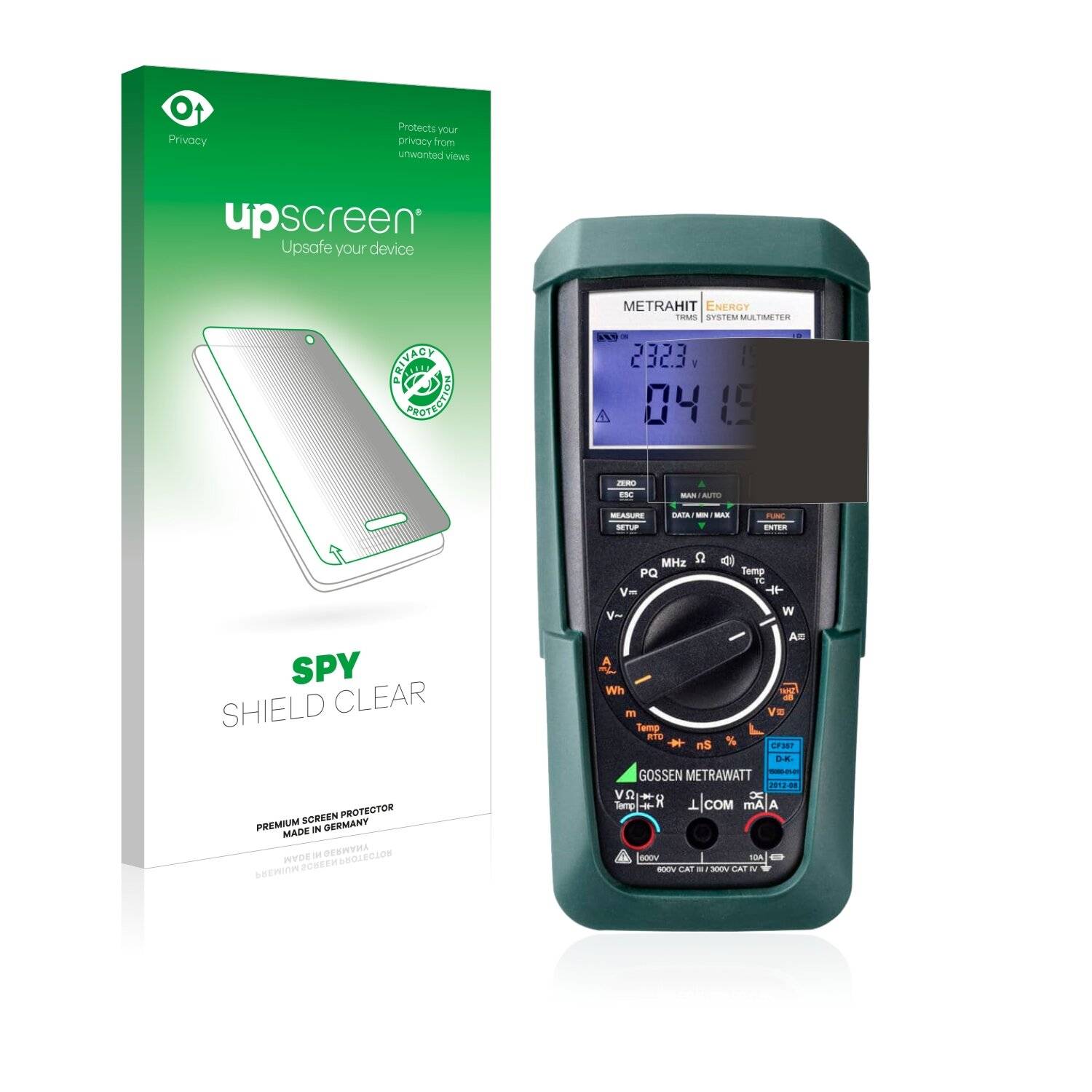 upscreen Spy Shield Clear Premium Blickschutzfolie für Gossen Metrawatt Metrahit