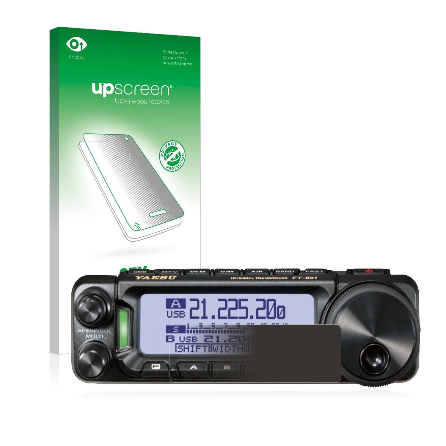 upscreen Spy Shield Clear Premium Blickschutzfolie für Yaesu