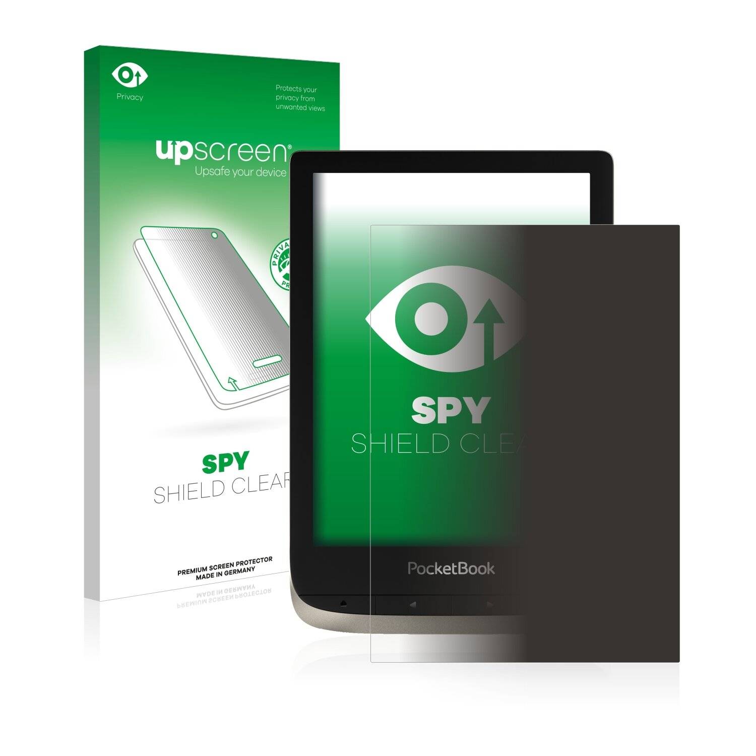 upscreen Spy Shield Clear Premium Blickschutzfolie für PocketBook