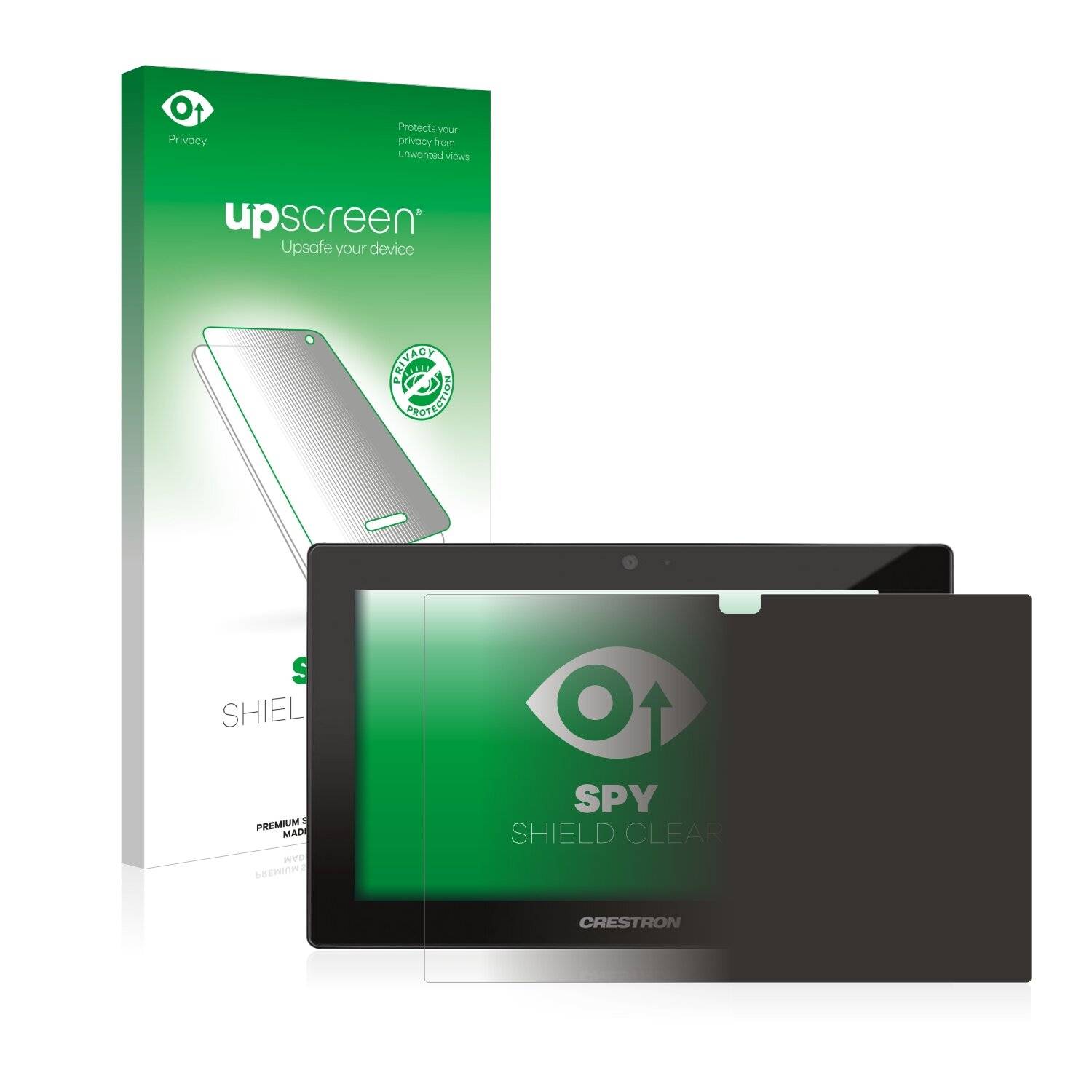 upscreen Spy Shield Clear Premium Blickschutzfolie für Crestron