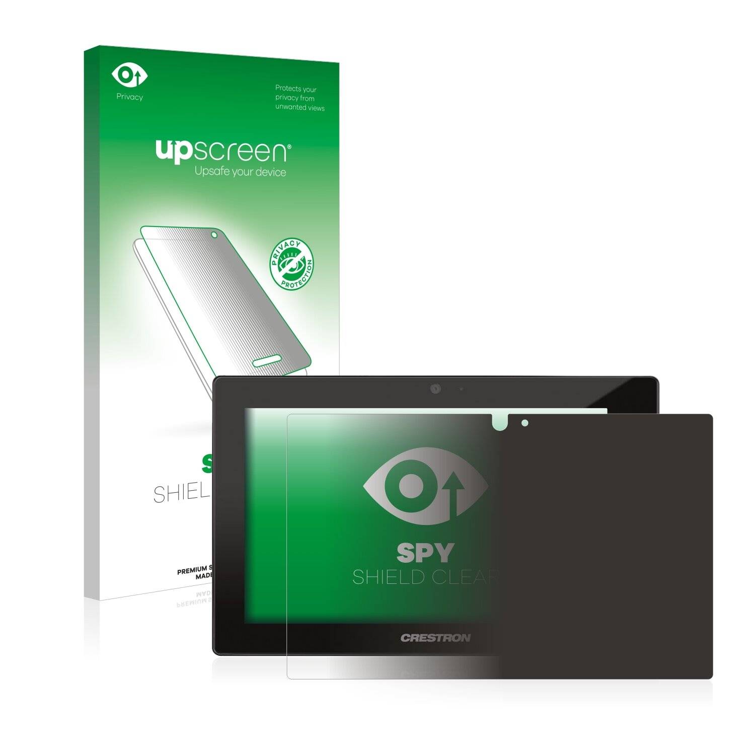 upscreen Spy Shield Clear Premium Blickschutzfolie für Crestron