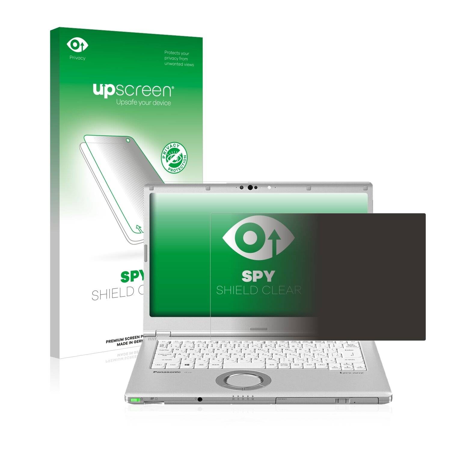 upscreen Spy Shield Clear Premium Blickschutzfolie für Panasonic Toughbook