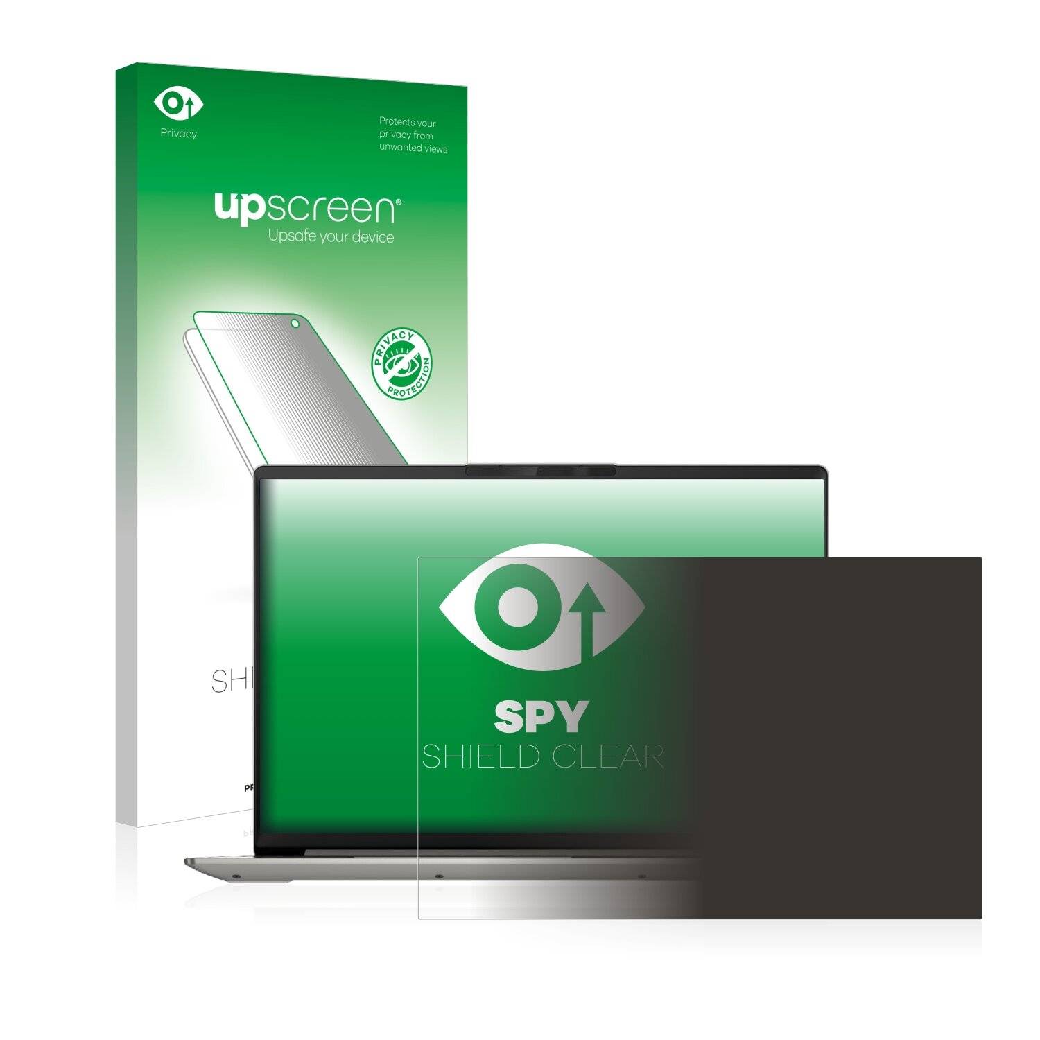 upscreen Spy Shield Clear Premium Blickschutzfolie für Lenovo IdeaPad 5i Pro 16 (6.