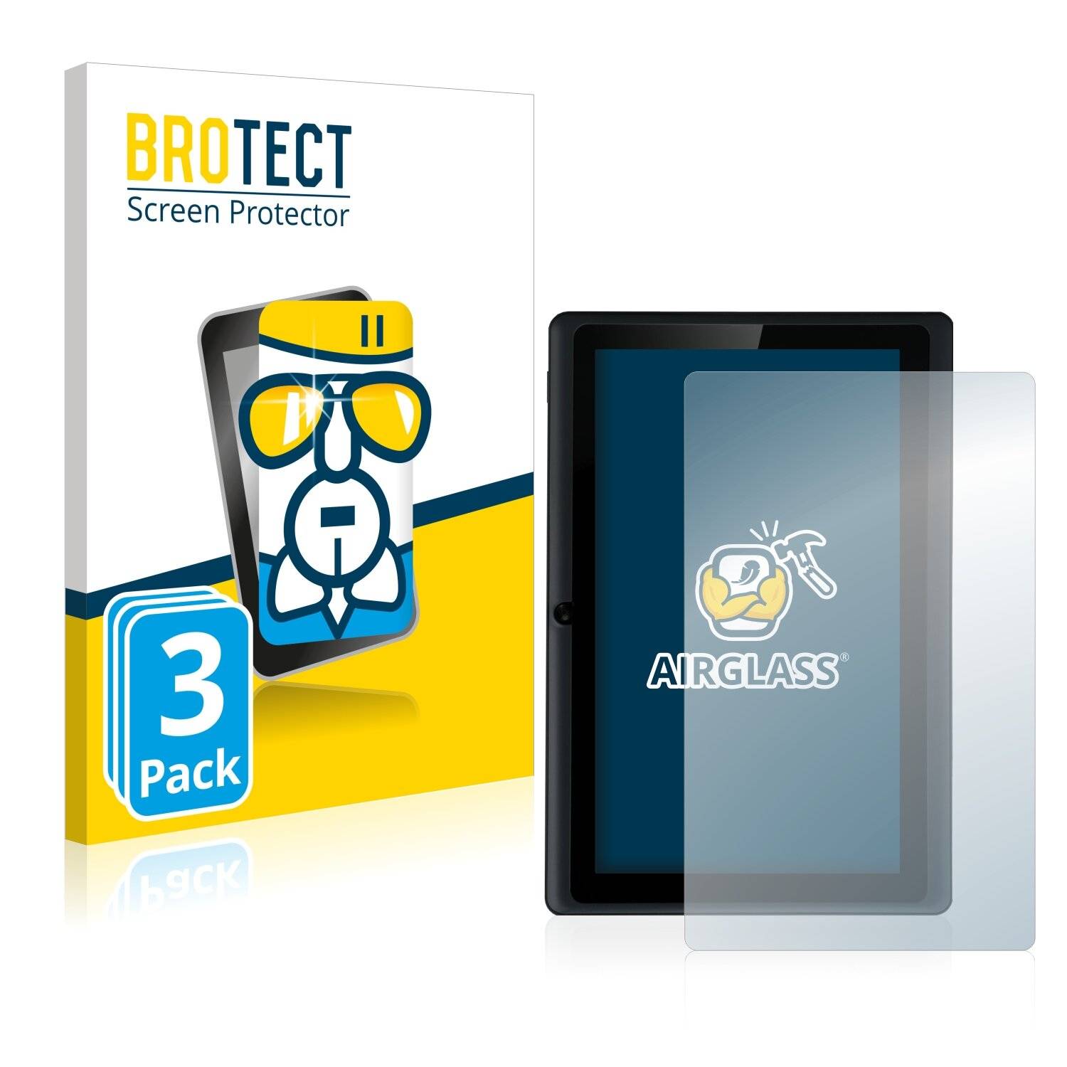 3x BROTECT AirGlass Schutzglas Folie für Dragon Touch Y88X