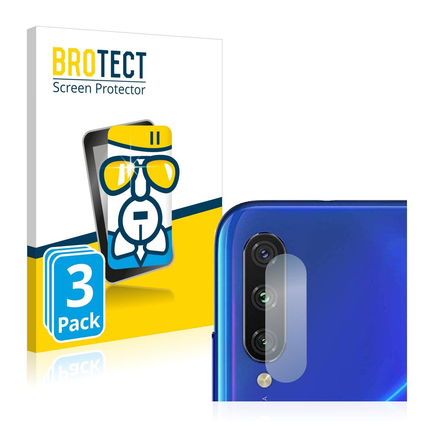 3x BROTECT AirGlass Schutzglas Folie für Xiaomi Mi A3 (NUR