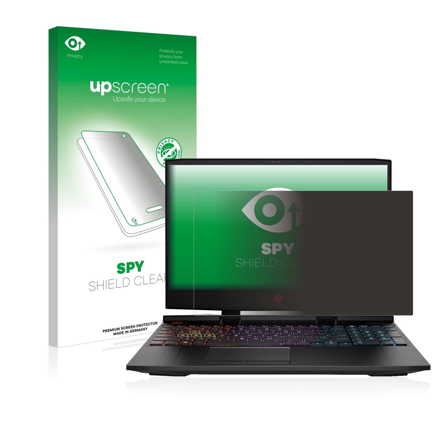 upscreen Spy Shield Clear Premium Blickschutzfolie für HP Omen