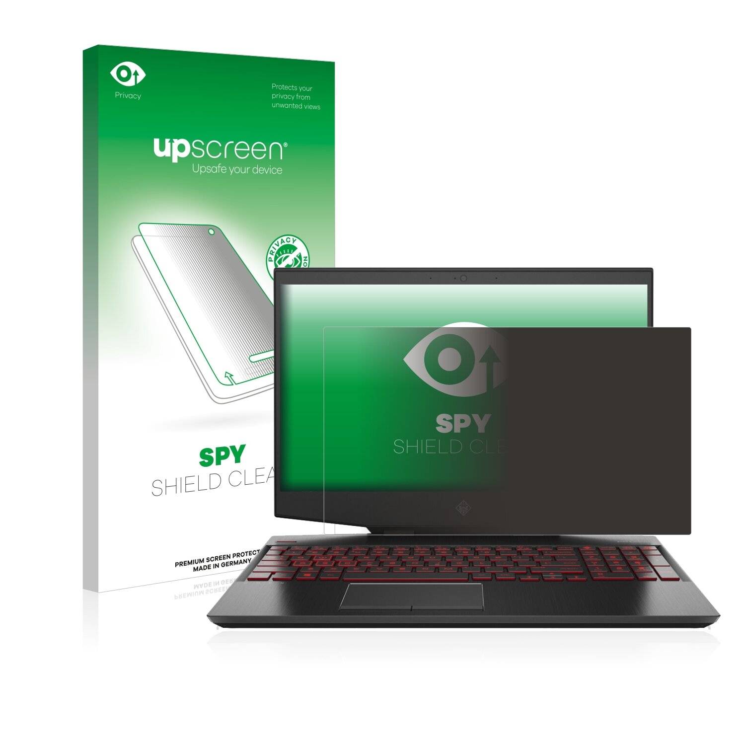 upscreen Spy Shield Clear Premium Blickschutzfolie für HP Omen