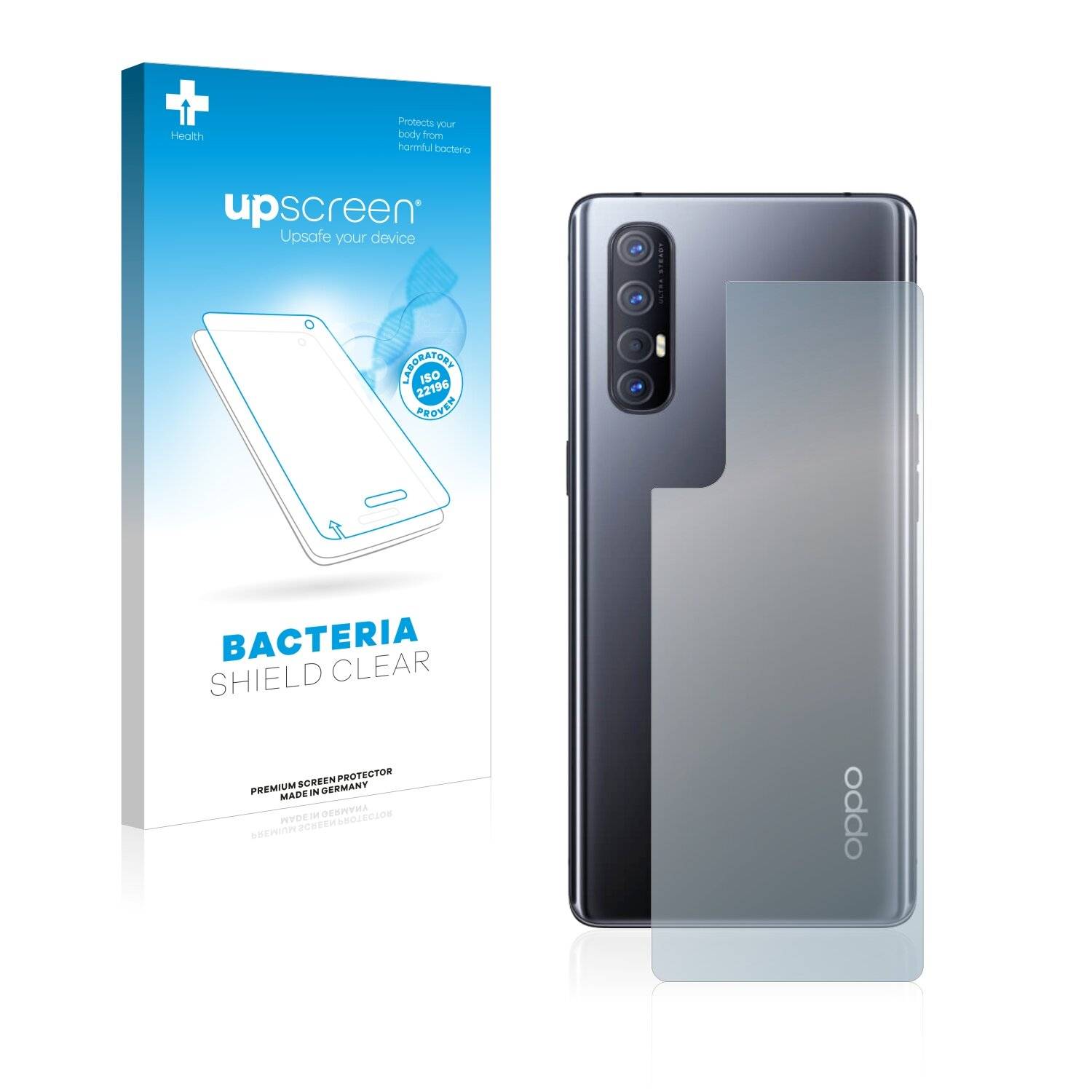upscreen Bacteria Shield Clear Premium Antibakterielle Displayschutzfolie für Oppo Find X2