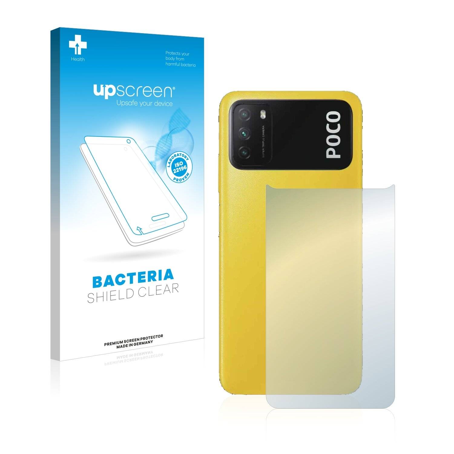 upscreen Bacteria Shield Clear Premium Antibakterielle Displayschutzfolie für Xiaomi Poco M3