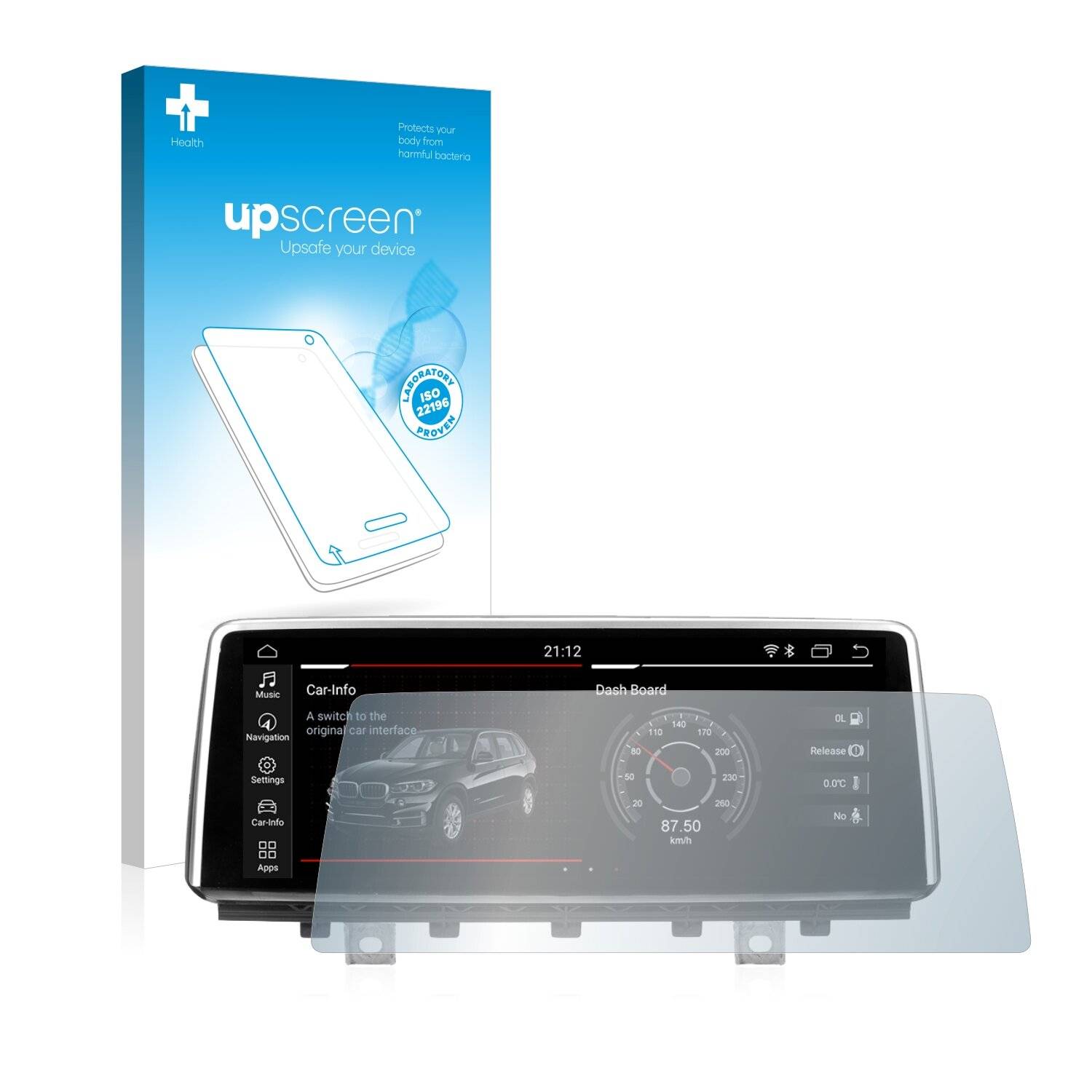 upscreen Bacteria Shield Clear Premium Antibakterielle Displayschutzfolie für BMW X5 F15