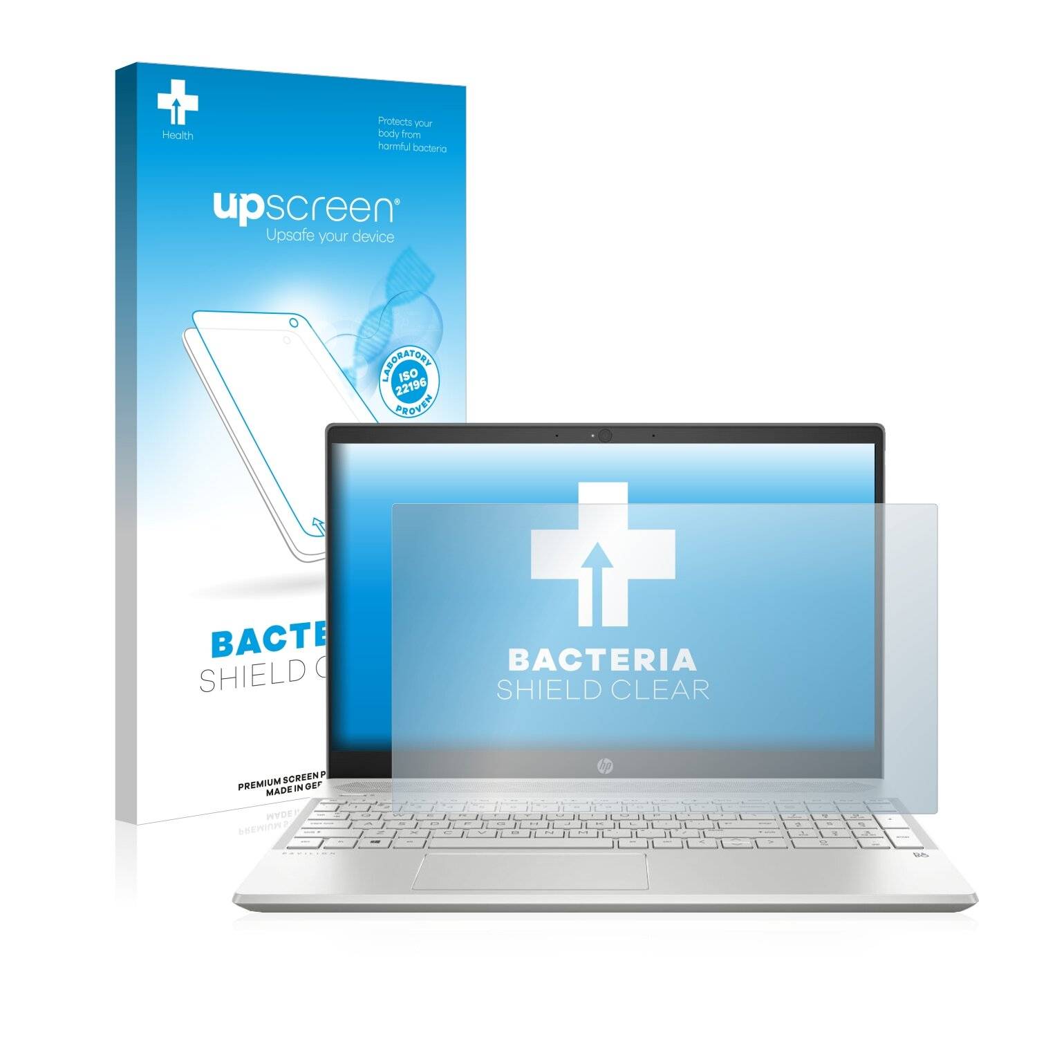 upscreen Bacteria Shield Clear Premium Antibakterielle Displayschutzfolie für HP Pavilion