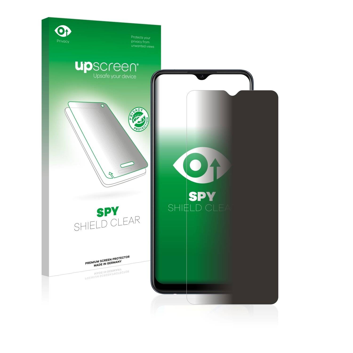 upscreen Spy Shield Clear Premium Blickschutzfolie für Oppo
