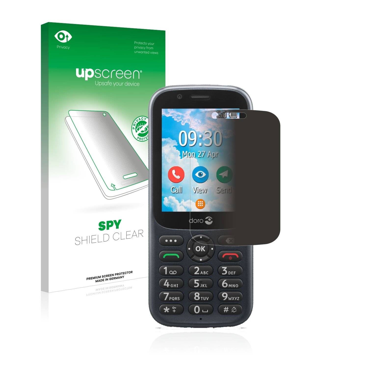 upscreen Spy Shield Clear Premium Blickschutzfolie für Doro