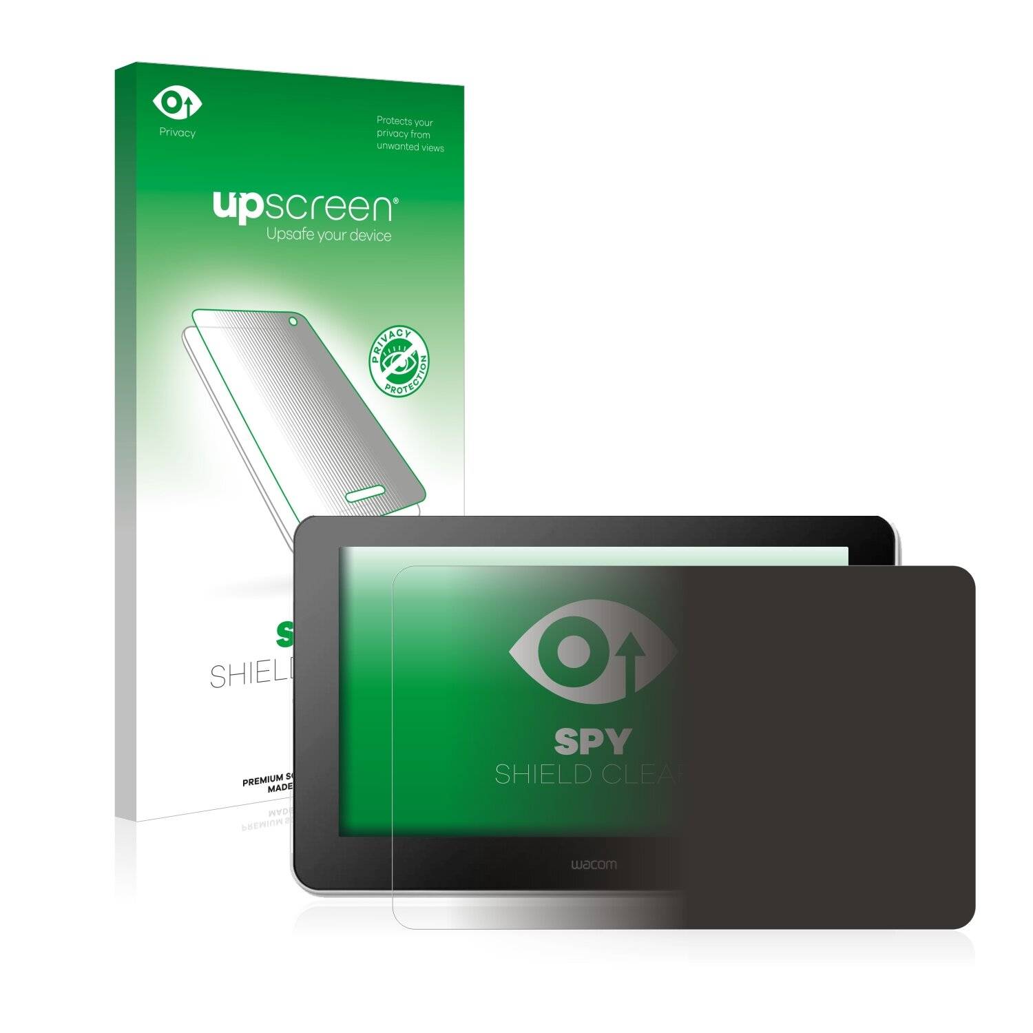 upscreen Spy Shield Clear Premium Blickschutzfolie für Wacom One Creative Pen