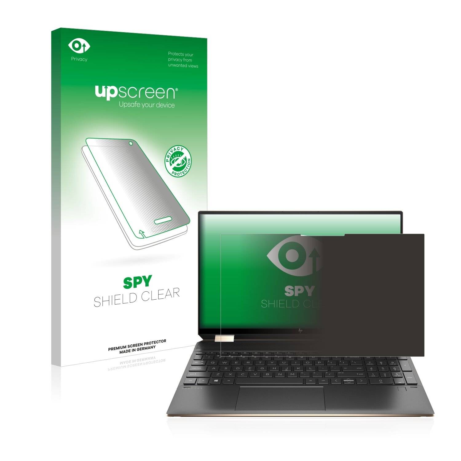 upscreen Spy Shield Clear Premium Blickschutzfolie für HP Spectre x360