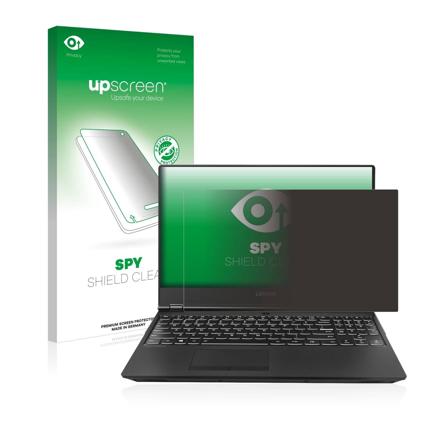 upscreen Spy Shield Clear Premium Blickschutzfolie für Lenovo Legion 5Pi