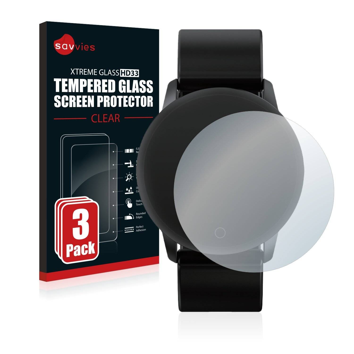 3x Savvies HD33 Clear Schutzglas für BingoFit