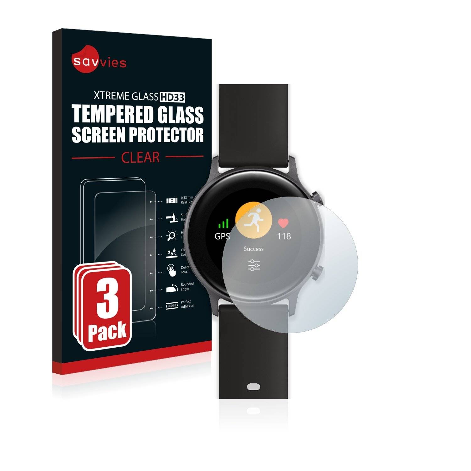3x Savvies HD33 Clear Schutzglas für Umidigi Urun