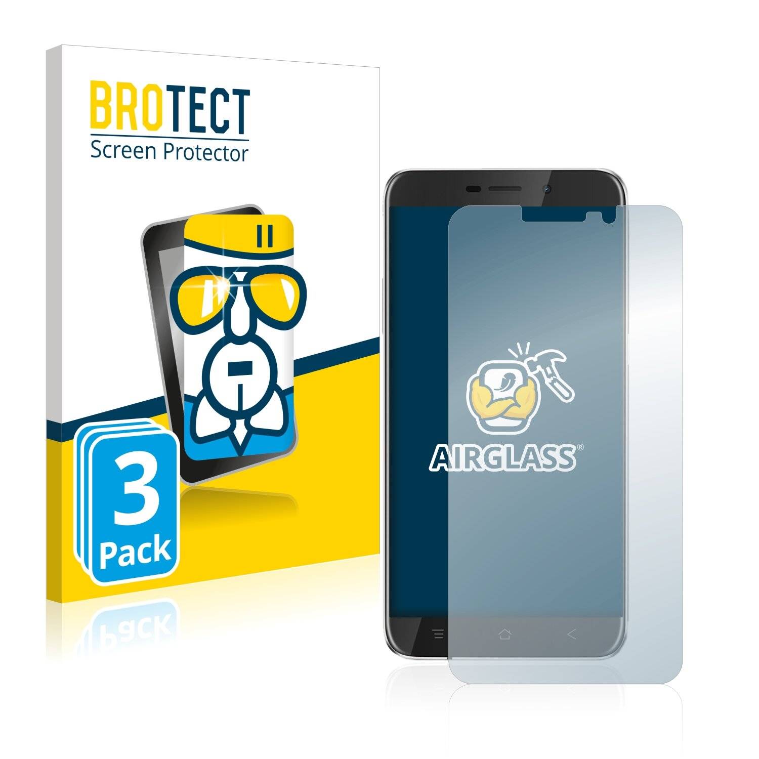 3x BROTECT AirGlass Schutzglas Folie für Blackview