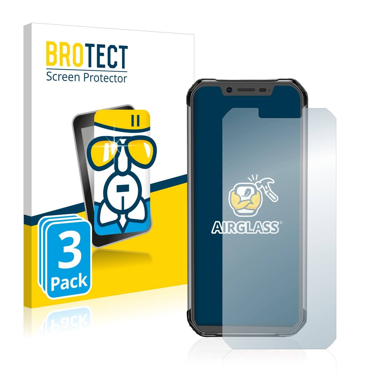 3x BROTECT AirGlass Schutzglas Folie für Blackview