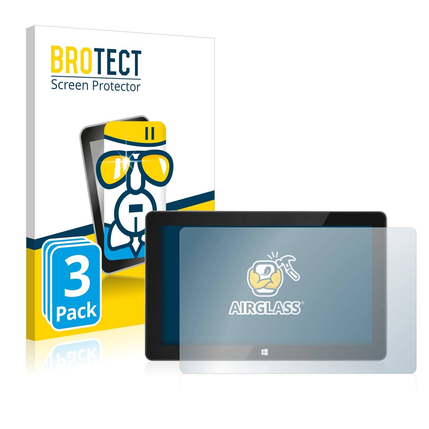 3x BROTECT AirGlass Schutzglas Folie für Jumper EZpad 6