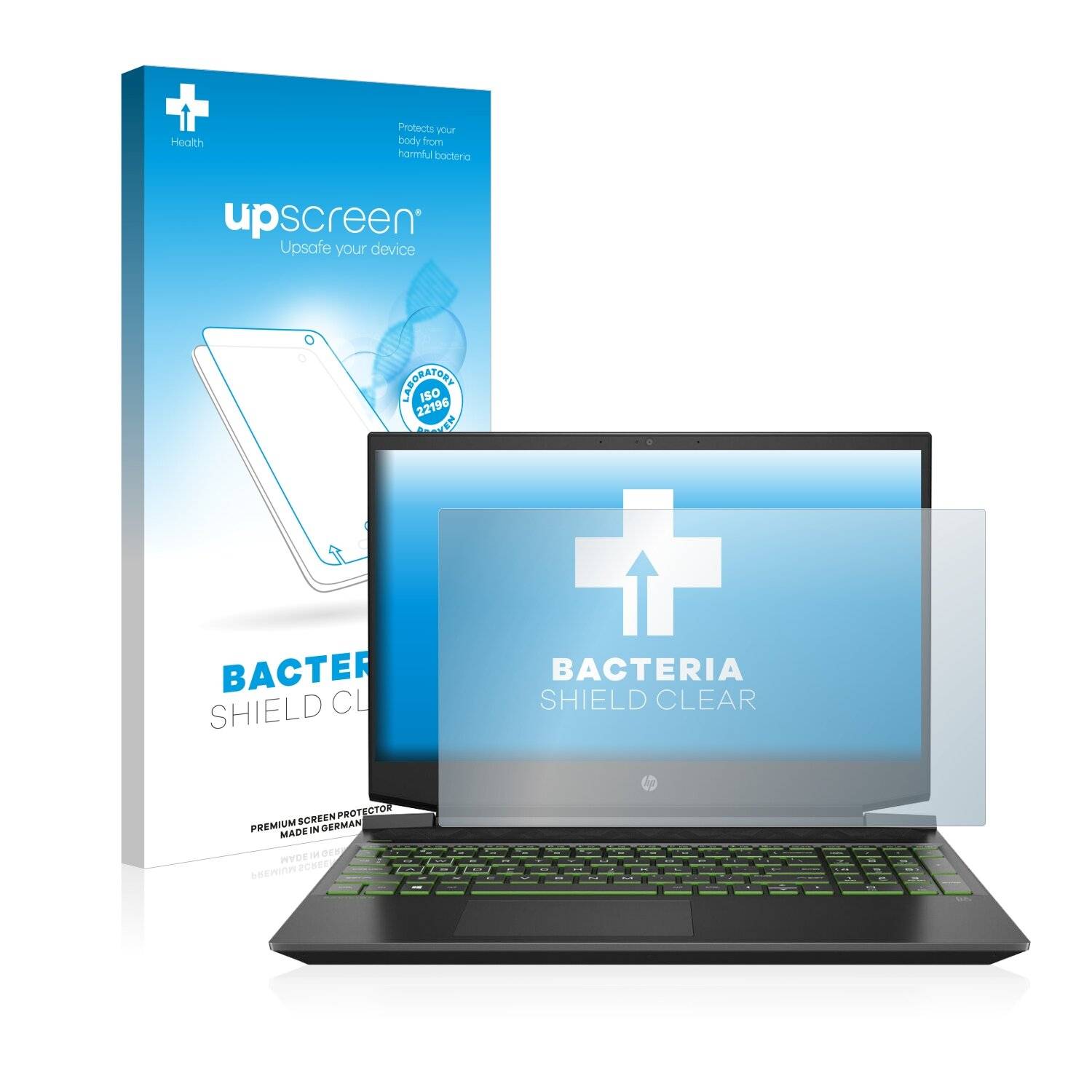 upscreen Bacteria Shield Clear Premium Antibakterielle Displayschutzfolie für HP Pavilion