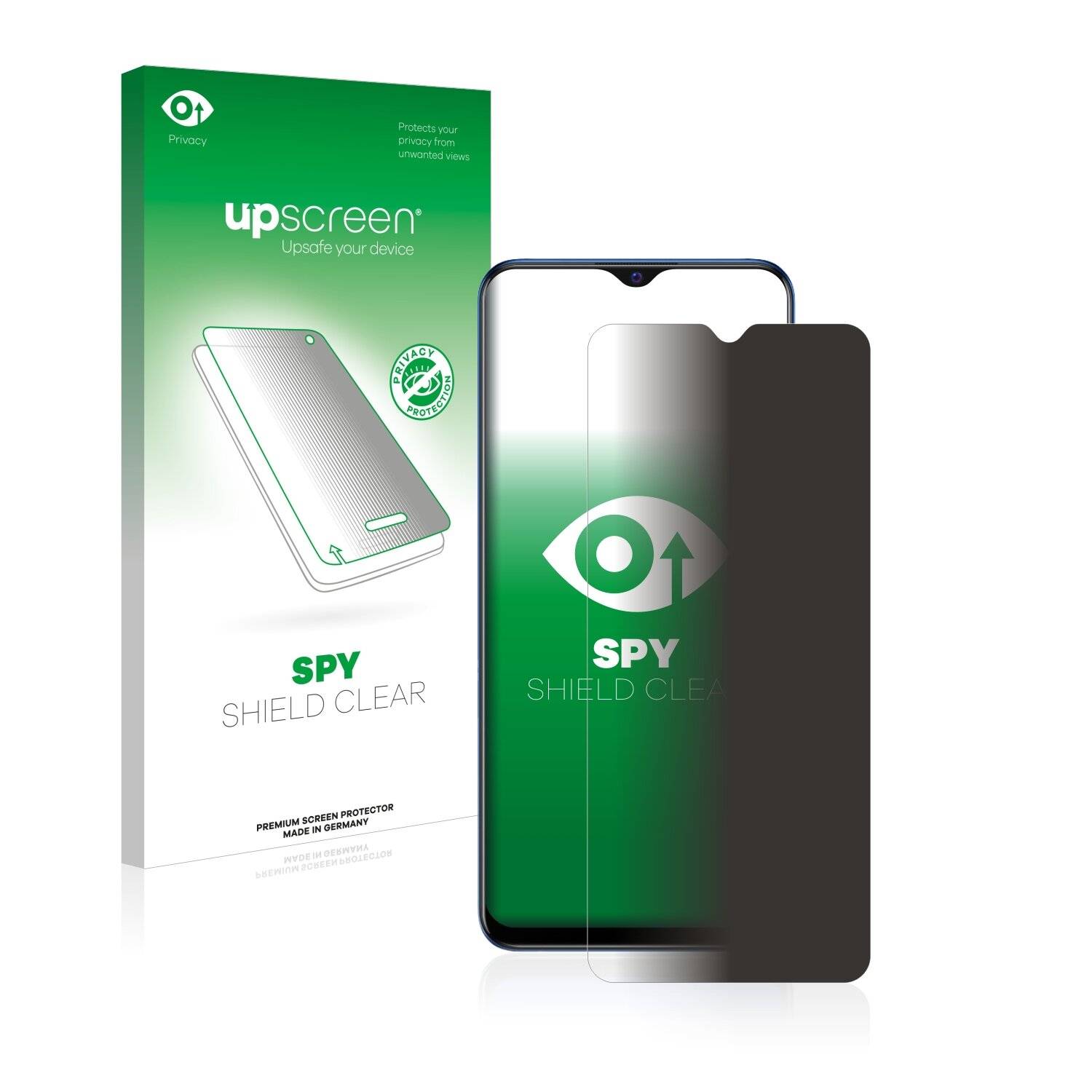 upscreen Spy Shield Clear Premium Blickschutzfolie für Vivo