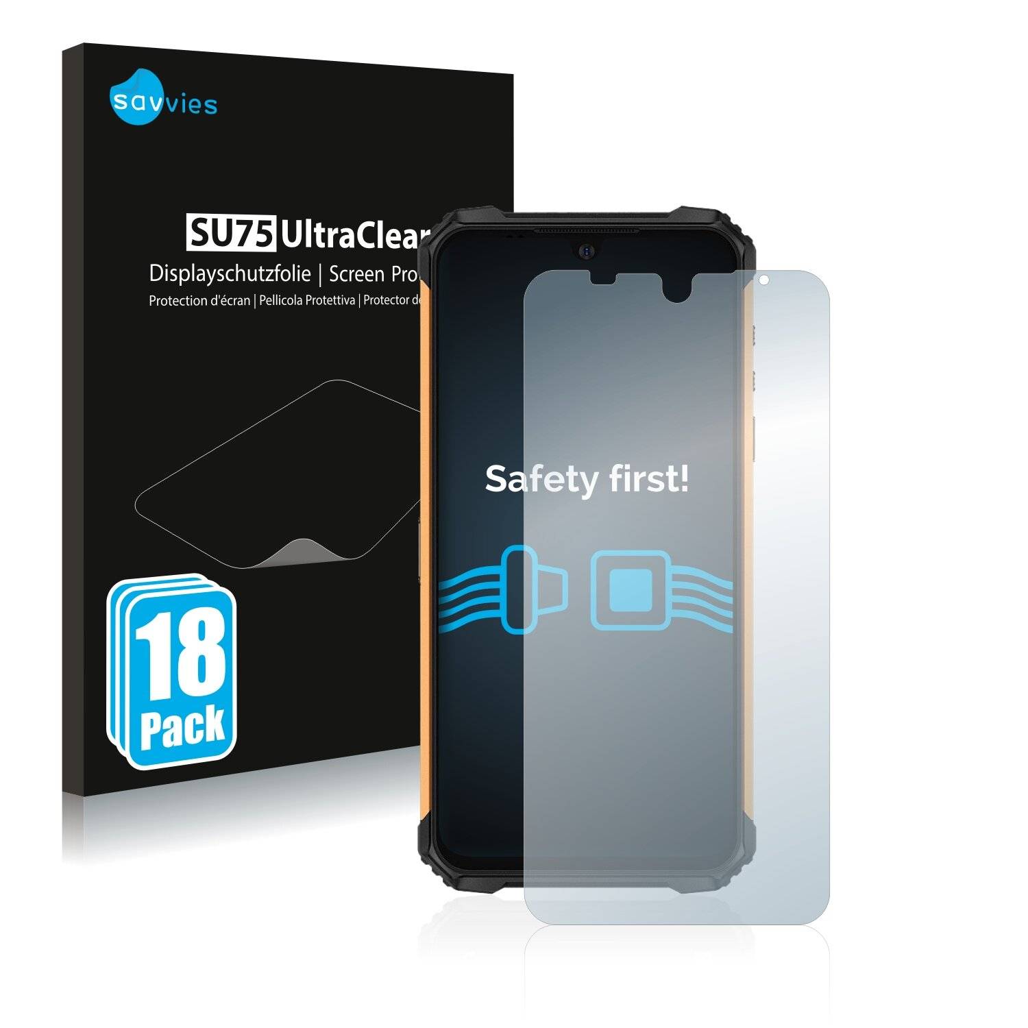 18x Savvies SU75 Displayschutzfolie für Ulefone Armor