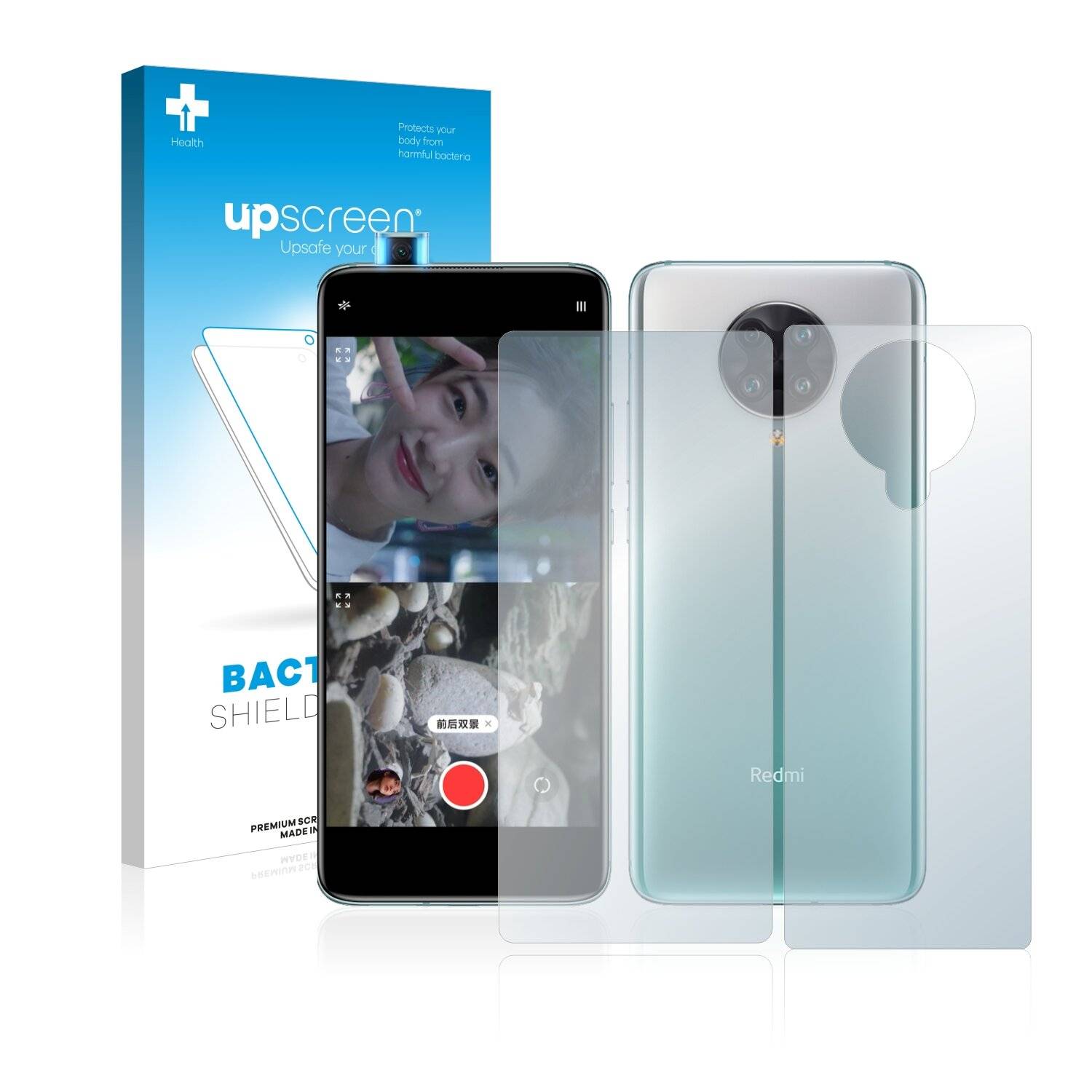 upscreen Bacteria Shield Clear Premium Antibakterielle Displayschutzfolie für Xiaomi Redmi