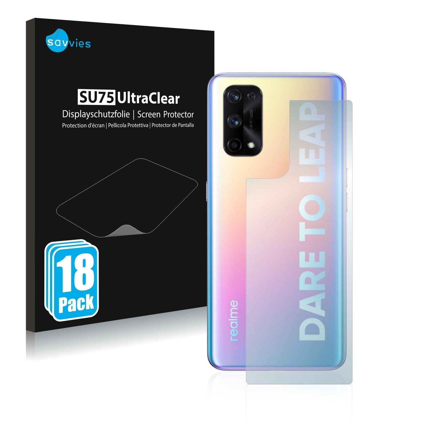 18x Savvies SU75 Displayschutzfolie für Realme X7 Pro