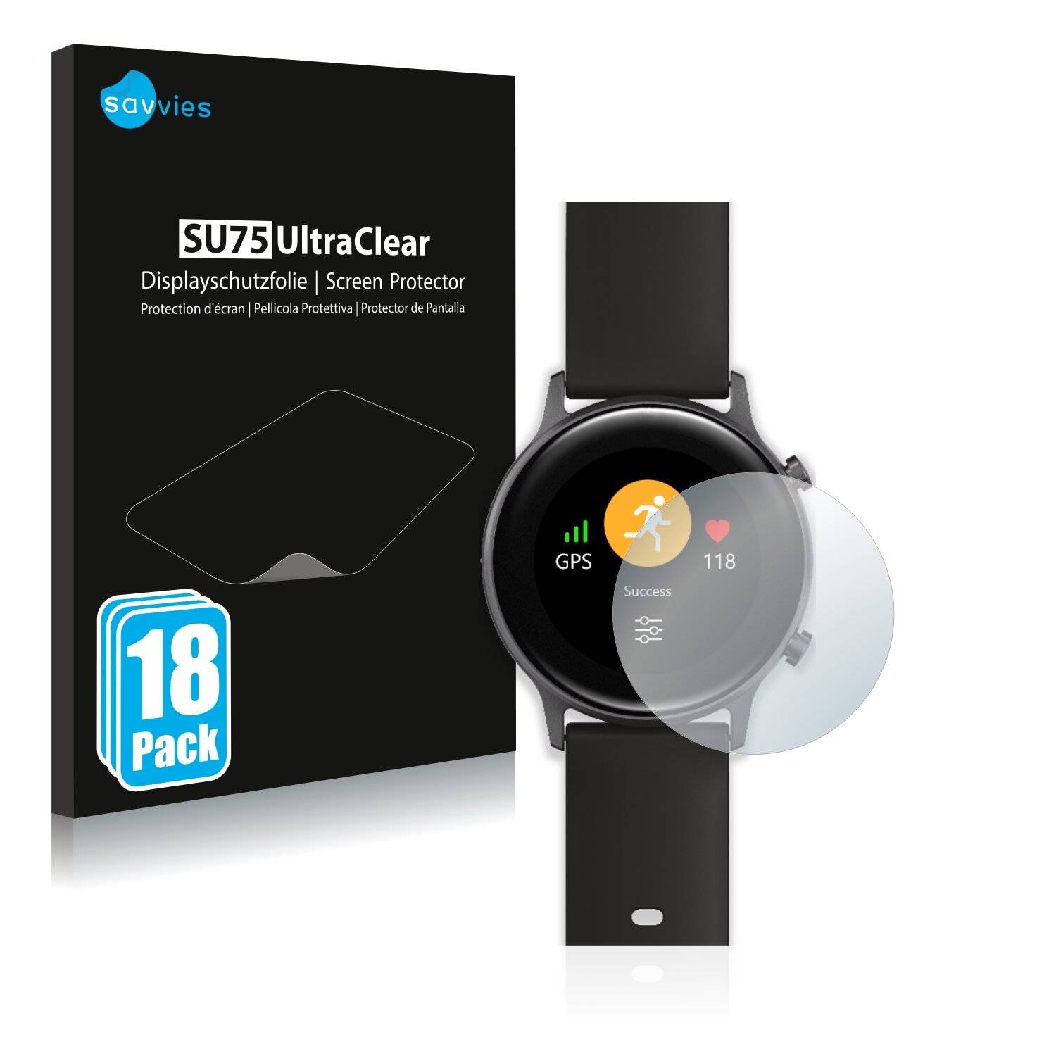 18x Savvies SU75 Displayschutzfolie für Umidigi