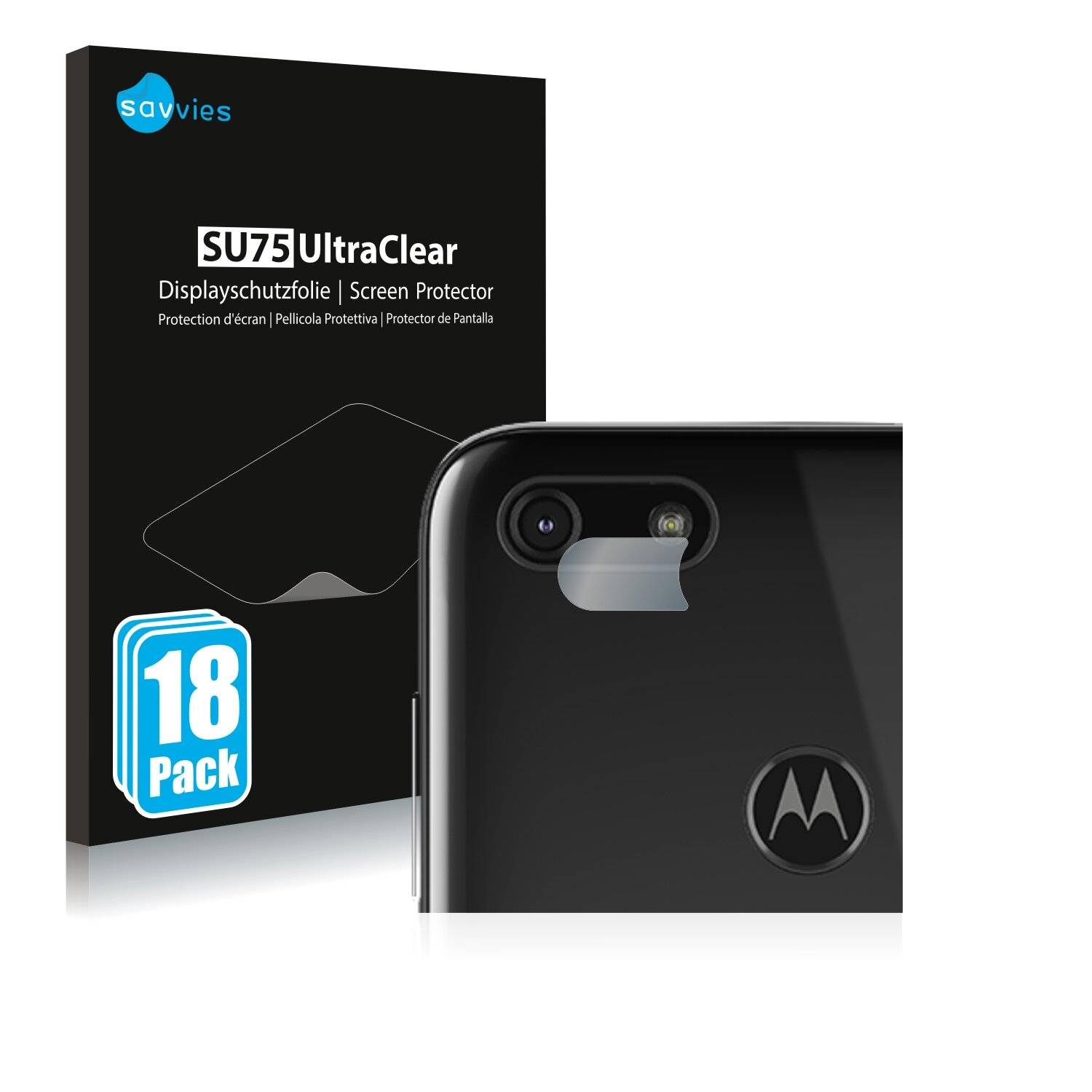 18x Savvies SU75 Displayschutzfolie für Motorola Moto E6 Play (NUR